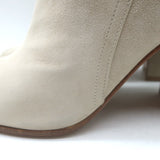 Gianvito Rossi Buckled Ankle Boots Beige Suede Size 39