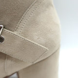 Gianvito Rossi Buckled Ankle Boots Beige Suede Size 39