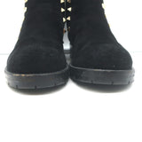 Valentino Rockstud Chelsea Boots Black Suede Size 38 Flat Ankle Boots