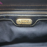 Vintage Fendi Pequin Small Boston Bag Brown Striped Canvas
