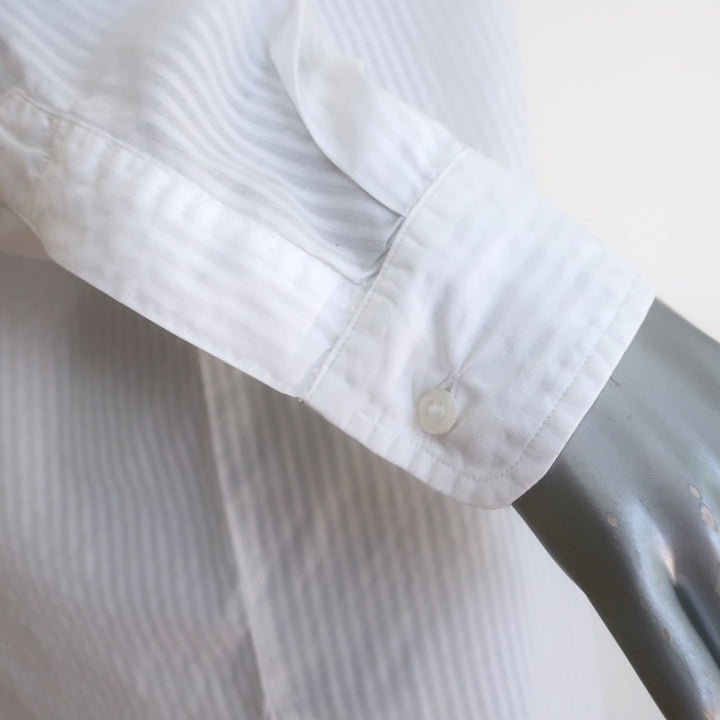 Frank &amp; Eileen Shirley Oversized Button-Up Shirt White Stripe Size Extra Small