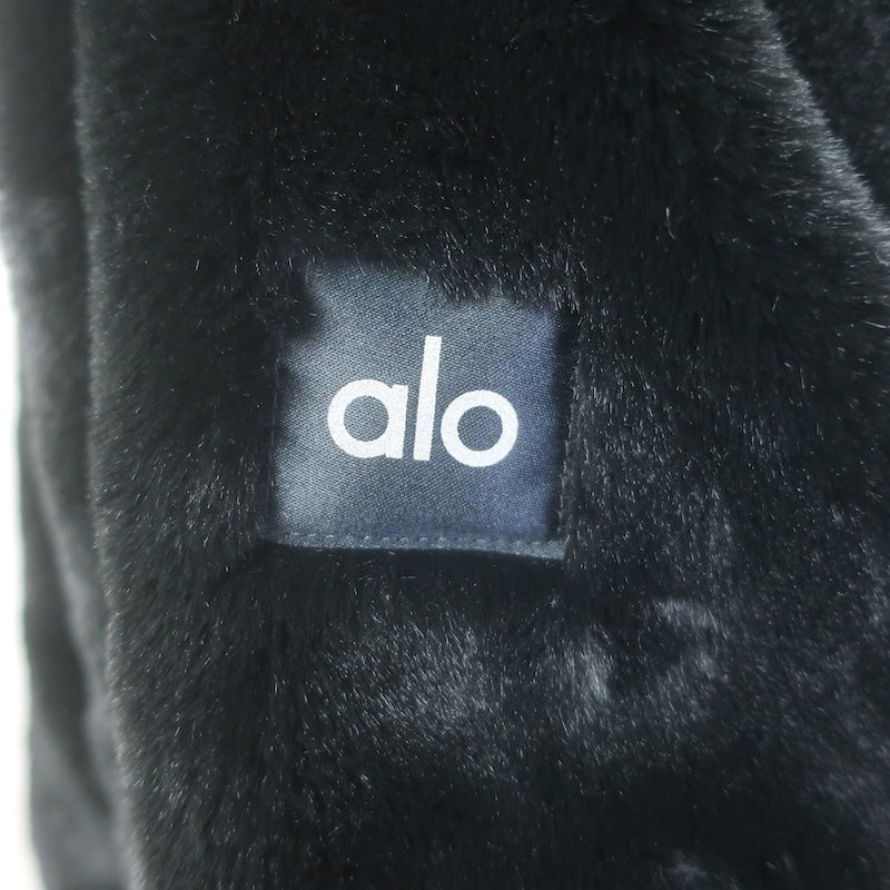 Alo Yoga Foxy Faux Fur Hooded Jacket Black Size Extra Small