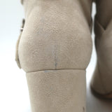 Gianvito Rossi Buckled Ankle Boots Beige Suede Size 39