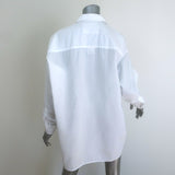 Frank & Eileen Shirley Oversized Button-Up Shirt White Stripe Size Extra Small