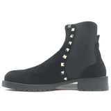 Valentino Rockstud Chelsea Boots Black Suede Size 38 Flat Ankle Boots