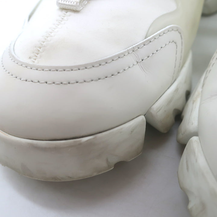 Christian Dior D-Connect Sneakers White Neoprene Size 37