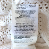 Fendi Forever Fendi Perforated Logo Cardigan Cream Cotton-Blend Size 38