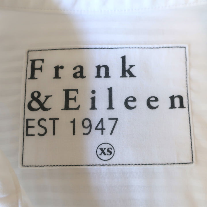 Frank &amp; Eileen Shirley Oversized Button-Up Shirt White Stripe Size Extra Small