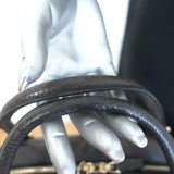 Gucci Web Blondie Interlocking GG Extra Large Bowler Bag Black Leather