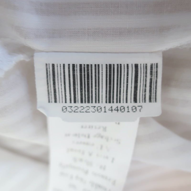 Frank &amp; Eileen Shirley Oversized Button-Up Shirt White Stripe Size Extra Small