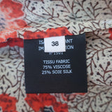 Isabel Marant Etoile Shania Maxi Wrap Dress Beige/Red Floral Print Size 38