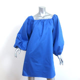 Alexis Off the Shoulder Mini Dress Doriana Blue Cotton Size Extra Small NEW