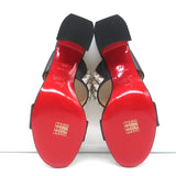 Christian Louboutin Myriadiam Studded Slide Sandals Black Leather Size 38.5 NEW