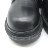 Valentino Roman Stud Combat Boots Black Leather Size 38.5