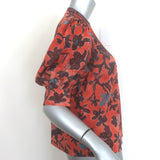 Ulla Johnson Desdra Short Sleeve Top Amaryllis Printed Silk Size 4
