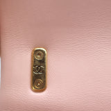 Chanel Pink Mini Flap Bag Lambskin Quilted CC Crystal Logo Chain