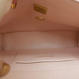 Chanel Pink Mini Flap Bag Lambskin Quilted CC Crystal Logo Chain