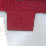 Gucci Logo Print Messenger Bag Red Grained Leather Small Crossbody NEW