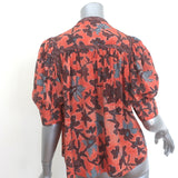 Ulla Johnson Desdra Short Sleeve Top Amaryllis Printed Silk Size 4