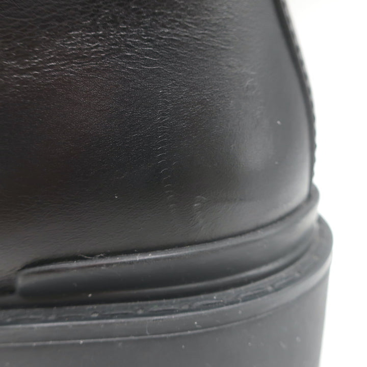 Valentino Roman Stud Combat Boots Black Leather Size 38.5