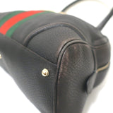 Gucci Web Blondie Interlocking GG Extra Large Bowler Bag Black Leather