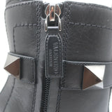 Valentino Roman Stud Combat Boots Black Leather Size 38.5