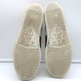 Gucci Ace Star Low Top Sneakers White & Multicolor Metallic Leather Size 39