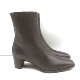 Jenni Kayne Bobby Low-Heel Boots Chocolate Brown Leather Size 41 NEW