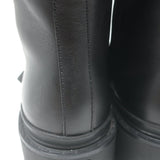 Valentino Roman Stud Combat Boots Black Leather Size 38.5