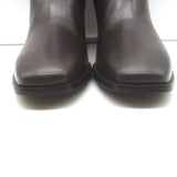 Jenni Kayne Bobby Low-Heel Boots Chocolate Brown Leather Size 41 NEW