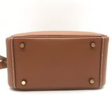 Hermes 2024 Mini Lindy 20 Bag Gold Brown Clemence Leather Gold Hardware