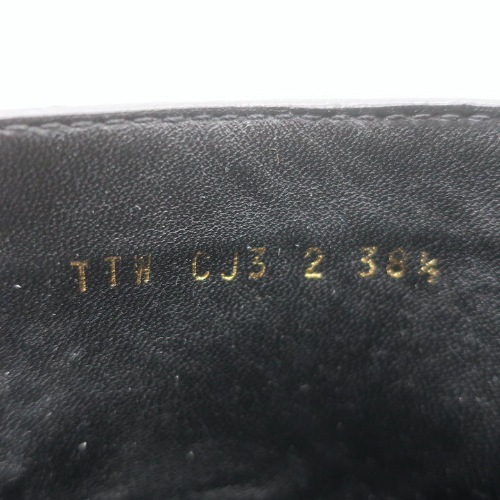 Valentino Roman Stud Combat Boots Black Leather Size 38.5