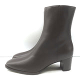 Jenni Kayne Bobby Low-Heel Boots Chocolate Brown Leather Size 41 NEW