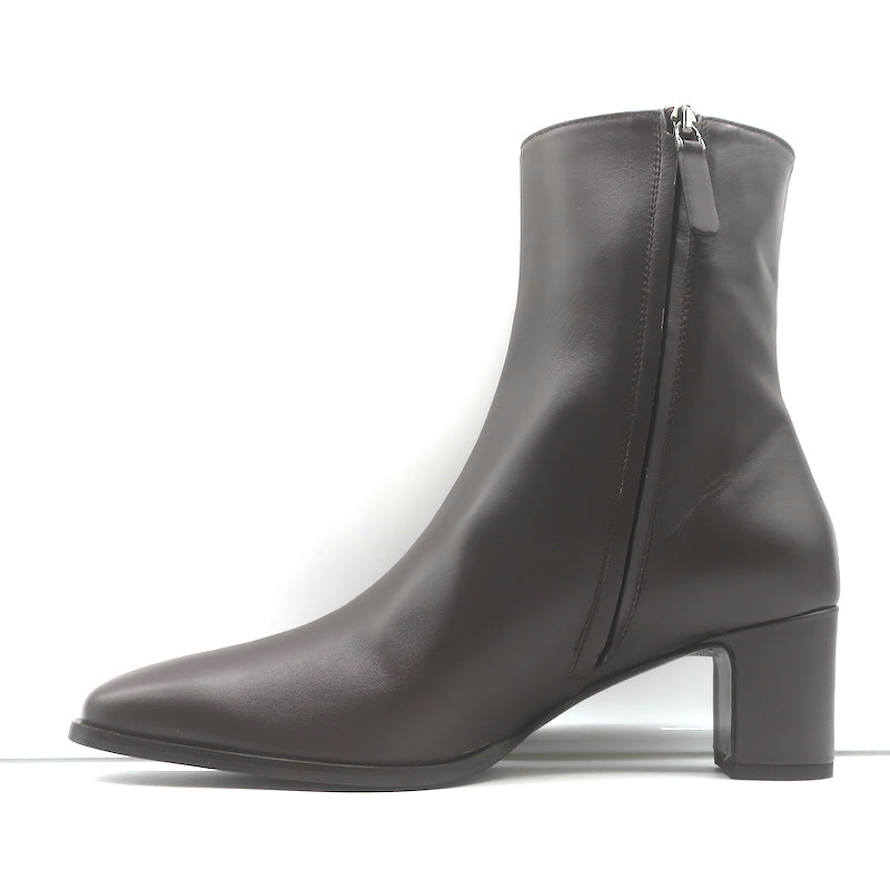 Jenni Kayne Bobby Low-Heel Boots Chocolate Brown Leather Size 41 NEW