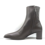 Jenni Kayne Bobby Low-Heel Boots Chocolate Brown Leather Size 41 NEW