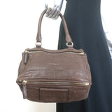 Givenchy Medium Pandora Bag Brown Crocodile-Embossed Nubuck Leather Crossbody