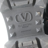 Valentino Roman Stud Combat Boots Black Leather Size 38.5