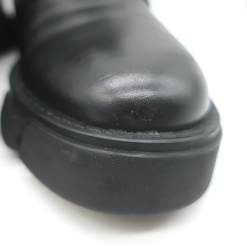 Givenchy Terra 4G Lace-Up Combat Boots Black Quilted Leather Size 37