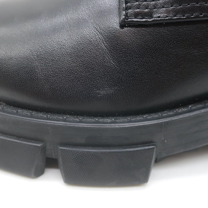 Givenchy Terra 4G Lace-Up Combat Boots Black Quilted Leather Size 37