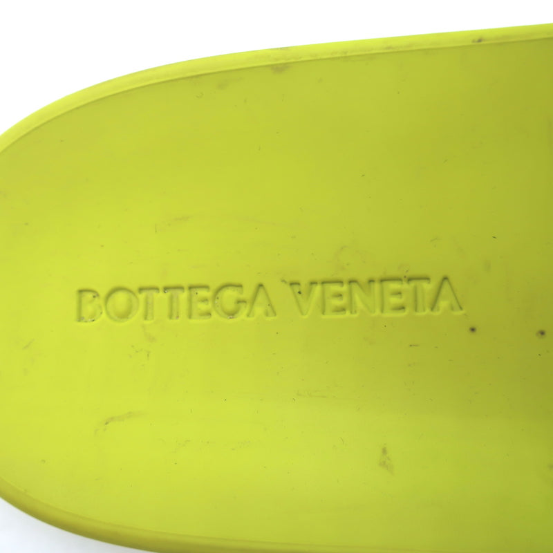 Bottega Veneta Rubber Carpet Slides Chartreuse Size 38 Flat Sandals