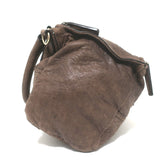 Givenchy Medium Pandora Bag Brown Crocodile-Embossed Nubuck Leather Crossbody