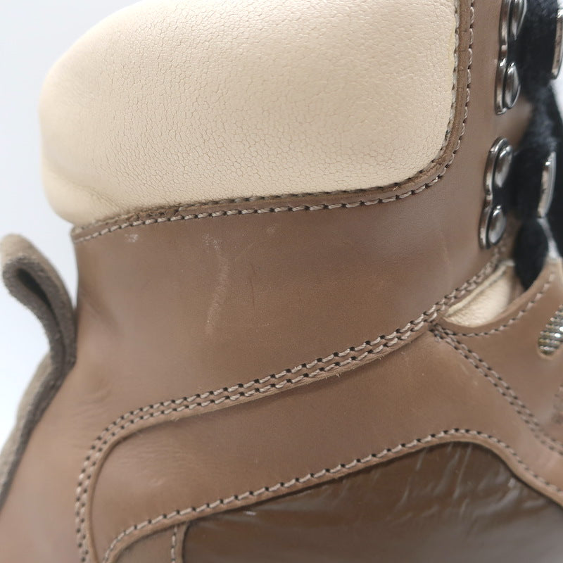Brunello Cucinelli Monili-Detail Lace-Up Hiking Boots Brown Leather Size 38