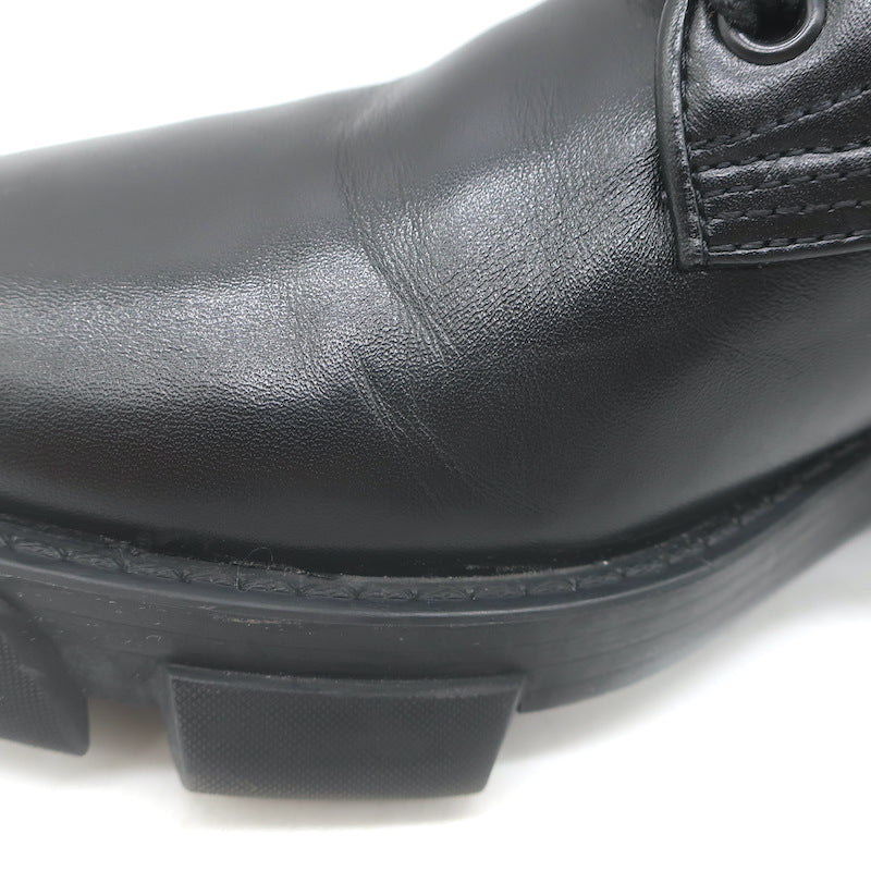 Givenchy Terra 4G Lace-Up Combat Boots Black Quilted Leather Size 37