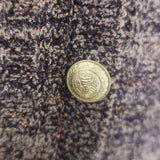 L'Agence Jenni Lurex Waffle Stitch Puff Sleeve Cardigan Brown/Copper Size Large