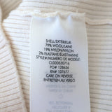 Alice + Olivia Pia Polo Sweater Ivory Wool-Blend Ribbed Knit Size Small