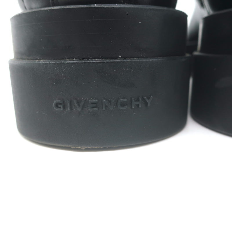 Givenchy Terra 4G Lace-Up Combat Boots Black Quilted Leather Size 37