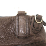 Givenchy Medium Pandora Bag Brown Crocodile-Embossed Nubuck Leather Crossbody