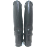 Hermes Jumping Boots Black Leather Size 39 Flat Riding Boots