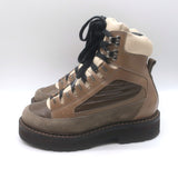 Brunello Cucinelli Monili-Detail Lace-Up Hiking Boots Brown Leather Size 38