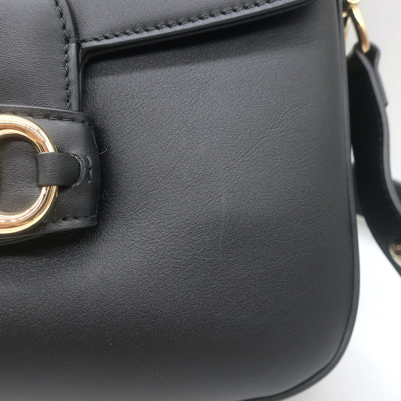Gucci Horsebit 1955 Medium Shoulder Bag Black Leather NEW